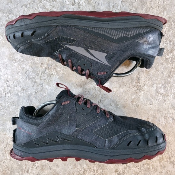 Altra Lone Peak Trail Running Shoes Mens 10 Gray Burgundy Zero Drop *Read Desc. - Picture 3 of 10